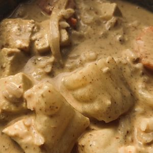 Yellow curry at Happy Thai in Bloomington