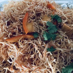 Mee Krob minus egg. Fun! at Happy Thai in Bloomington