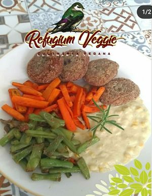 Falafel at Refugium Veggie in Piracicaba