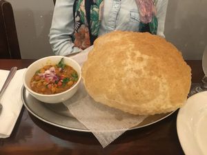 Chole bhatura at Navaratna in Stamford