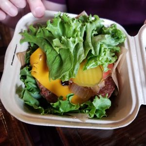 Custome Lettuce Wrap with Impossible Burger at Chicana Vegana in Fullerton