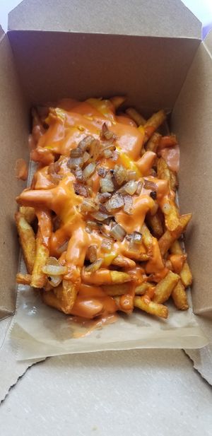 Delightful Animal-less Fries! at Chicana Vegana in Fullerton