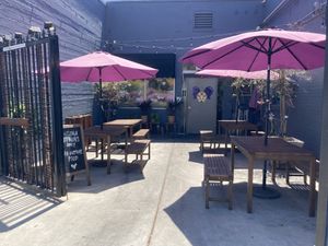 Back patio seating  at Chicana Vegana in Fullerton