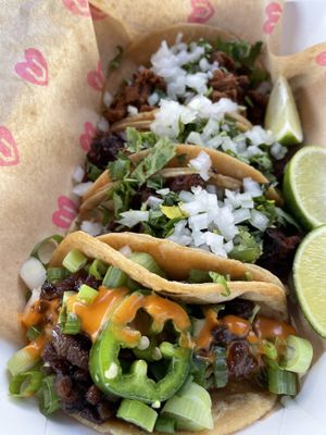 Taco flight  at Chicana Vegana in Fullerton