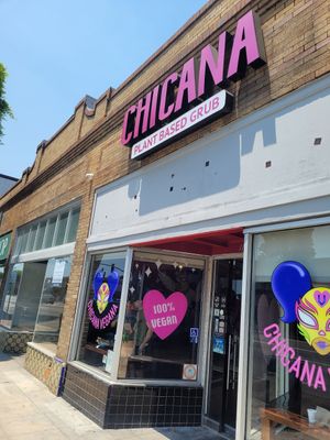 Outside at Chicana Vegana in Fullerton
