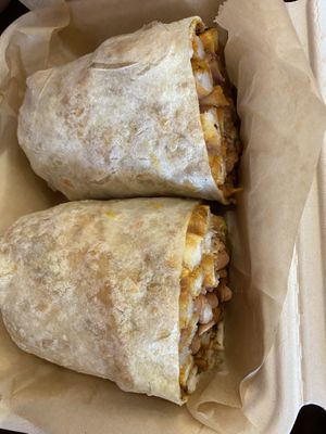 Cali bae burrito with beans added  at Chicana Vegana in Fullerton