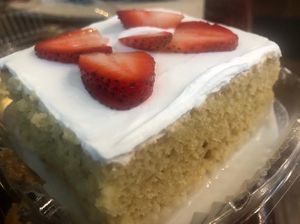 Vegan tres leches cake  at Chicana Vegana in Fullerton