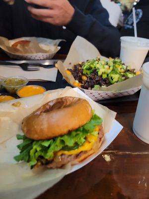 The hottie and mexgogi fries. My favorite combo at Chicana Vegana in Fullerton