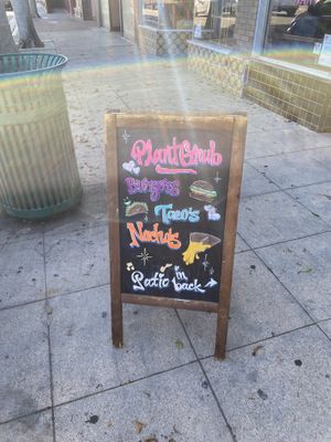Sign out front  at Chicana Vegana in Fullerton