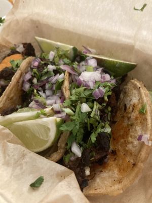 Al Pastor Tacos soooooooo good!  at Chicana Vegana in Fullerton