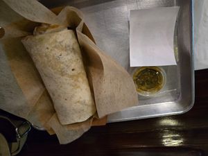 El classico burrito with mild sauce at Chicana Vegana in Fullerton