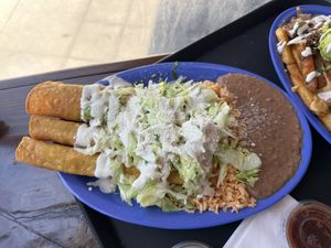 Potato taquitos   at Chicana Vegana in Fullerton