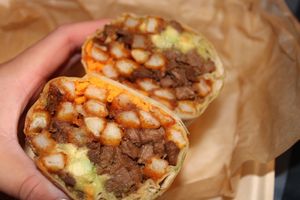 California asada burrito  at Chicana Vegana in Fullerton