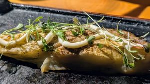 Eggplant with vegan sauce at The Argentine Experience in Buenos Aires