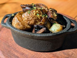 Potatoes and mushrooms at The Argentine Experience in Buenos Aires