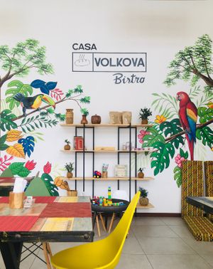 Bistro sign at Casa Volkova in La Fortuna