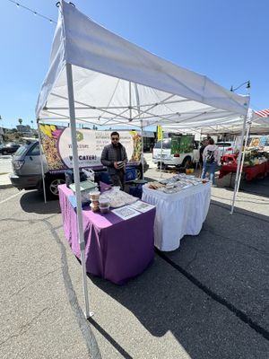 Stand at Farmer’s Markett  at Vegan Stops in Garden Grove