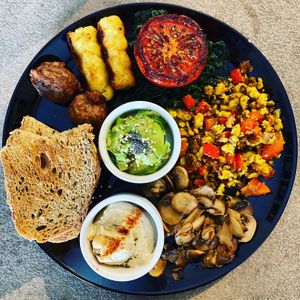 Vegan breakfast  at Carly's Rooms in Arco