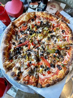 Vegan supreme at Fat Daddy's Pizzeria in Provo