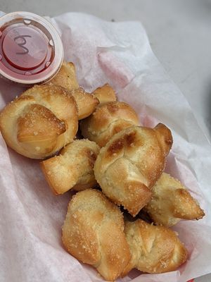 Vegan garlic knots at Fat Daddy's Pizzeria in Provo