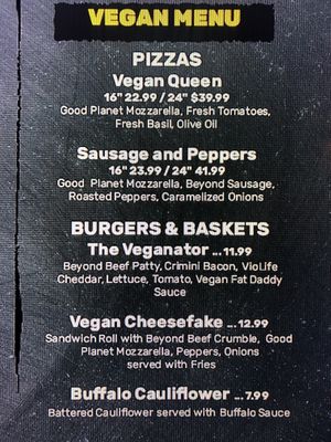Menu at Fat Daddy's Pizzeria in Provo