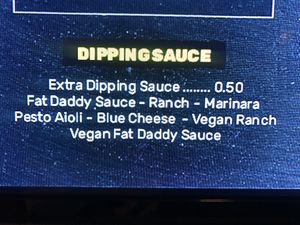 Menu at Fat Daddy's Pizzeria in Provo