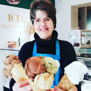 welcome :-) at IceLab NiceCream Creations in Antwerpen