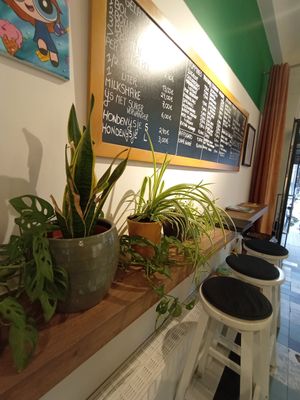 Inside menu at IceLab NiceCream Creations in Antwerpen