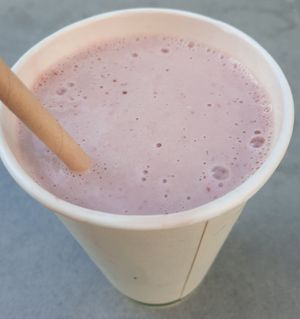 Strawberry milkshake at IceLab NiceCream Creations in Antwerpen
