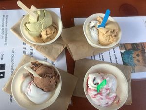 Chocolate, pistachio, speculoos,... All vegan and SO good!  at IceLab NiceCream Creations in Antwerpen