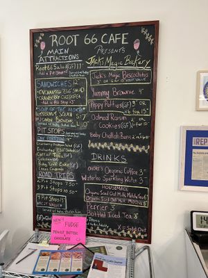Menu of the moment   at Root 66 Cafe in Santa Fe