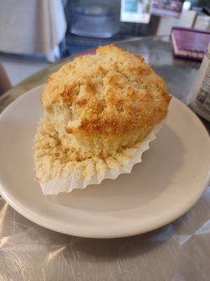 Coconut muffin at Root 66 Cafe in Santa Fe