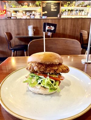 Zero clicks burger w extra pickles and add tomato and make sauces vegan    at Burger Urge in Bundaberg