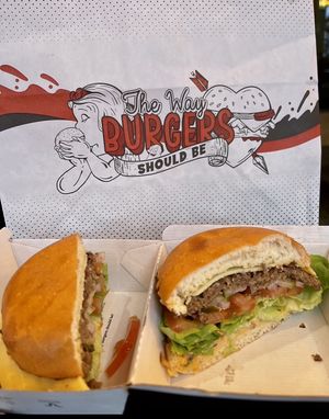 Vegan cheeseburger   at Burger Urge in Bundaberg