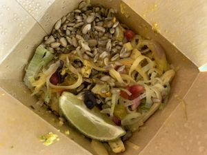 Mana rice noodles at KOA Bistro & Bar in Ljubljana