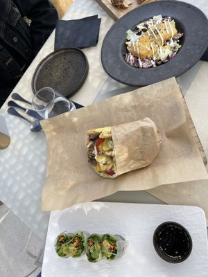 Amazing lunch wrap and Cesar salad  at Koukoumi Hotel in Mykonos