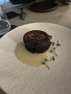 Chocolate melt cake at Koukoumi Hotel in Mykonos