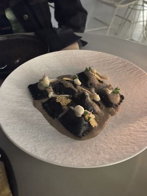 Truffle ravioli  at Koukoumi Hotel in Mykonos