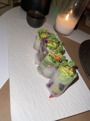 Spring rolls at Koukoumi Hotel in Mykonos