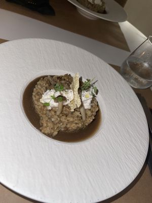Mushroom risotto at Koukoumi Hotel in Mykonos