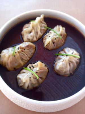 Steamed dumplings at Koukoumi Hotel in Mykonos