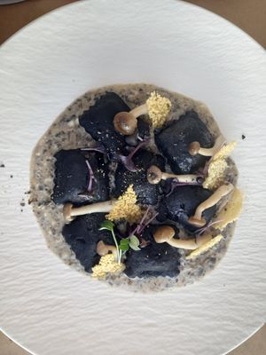 Mozzarella pasta with mushrooms at Koukoumi Hotel in Mykonos