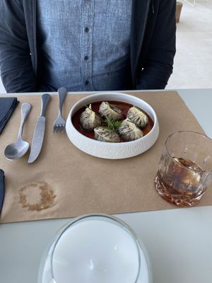 Cocoon dumplings  at Koukoumi Hotel in Mykonos