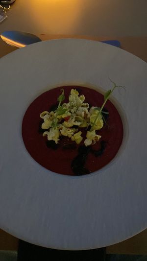 Soup with Popcorn  at Koukoumi Hotel in Mykonos