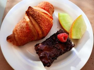 Goodies from the breakfast buffet at Koukoumi Hotel in Mykonos