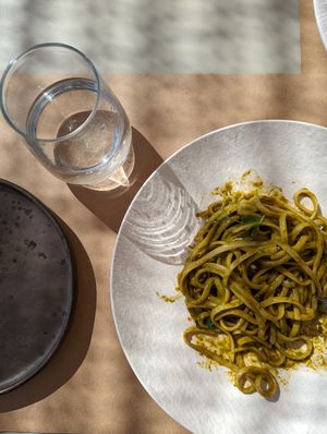Pesto pasta.. at Koukoumi Hotel in Mykonos