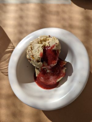 Pistachio nice cream. at Koukoumi Hotel in Mykonos