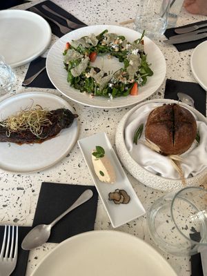 Starter selection  at Koukoumi Hotel in Mykonos