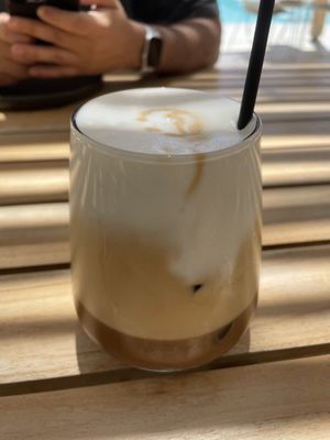 Cold cappuccino   at Koukoumi Hotel in Mykonos