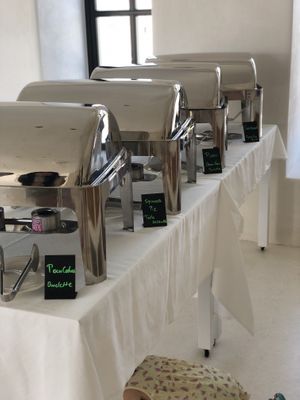 Hot breakfast options  at Koukoumi Hotel in Mykonos